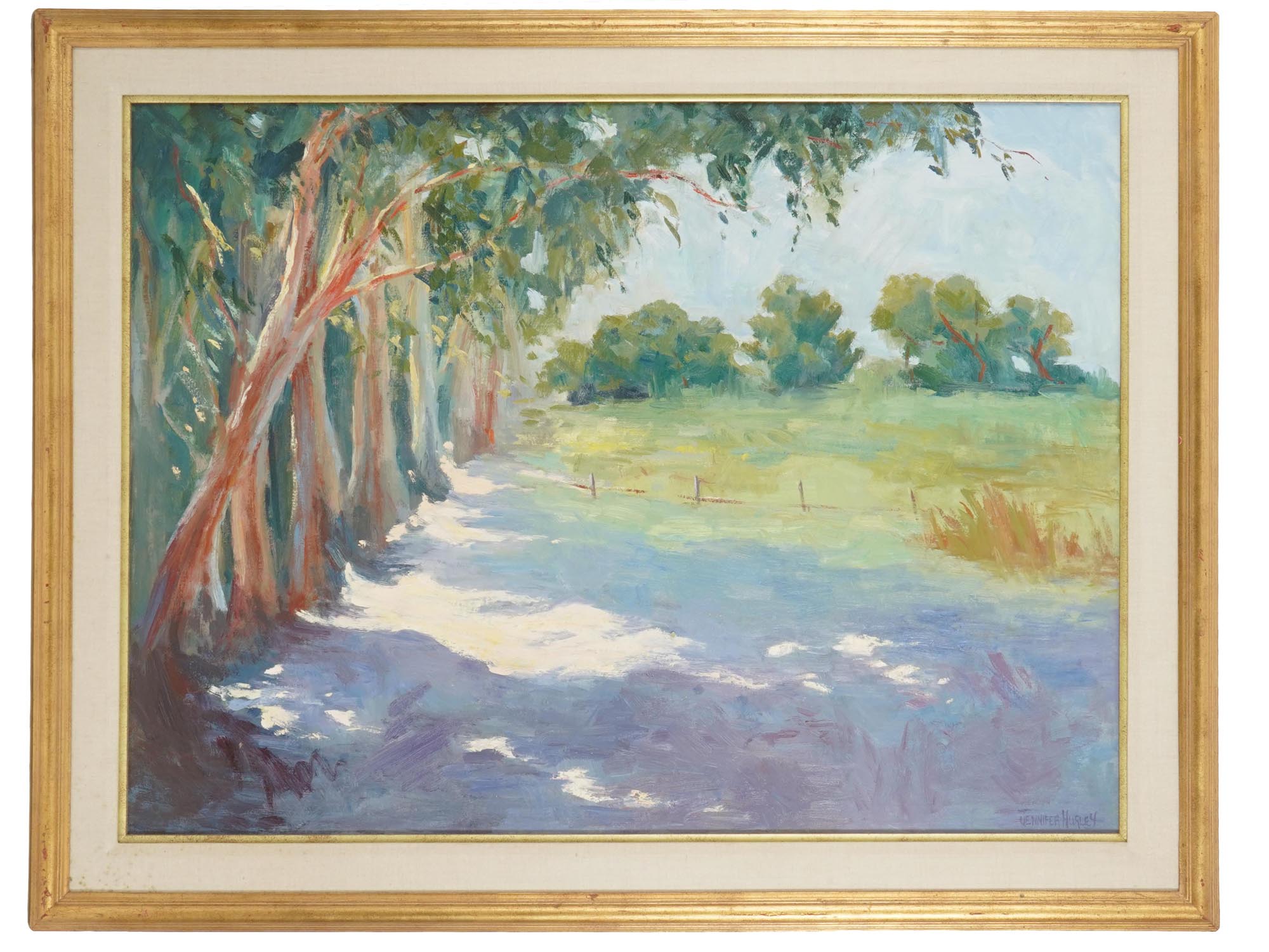 IMPRESSIONIST LANDSCAPE SIGNED BY JENNIFER HURLEY PIC-0